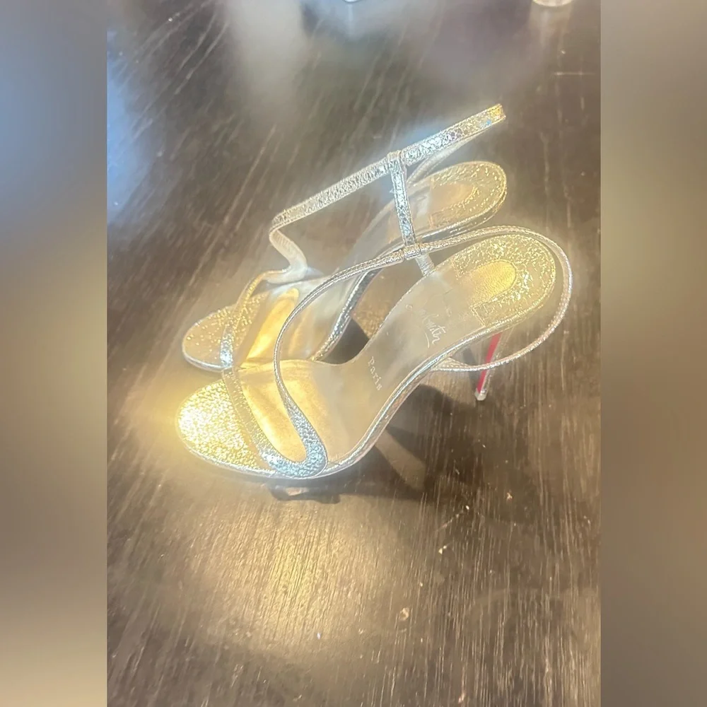 Christian Loubouton Rosalie Gold slingbacks